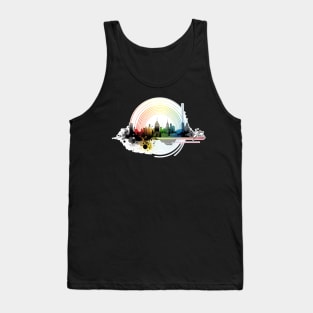 City Bursting Color Tank Top